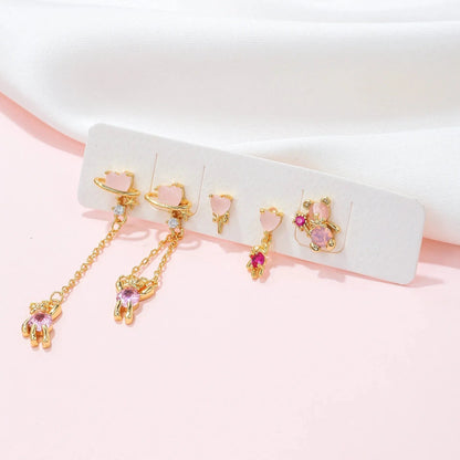 Cosmic Teddy Bear Dreams Earrings (5pc Set)