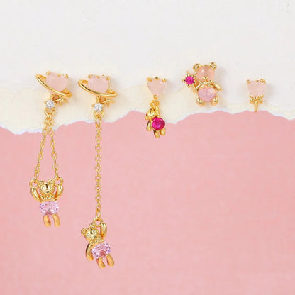 Cosmic Teddy Bear Dreams Earrings (5pc Set)