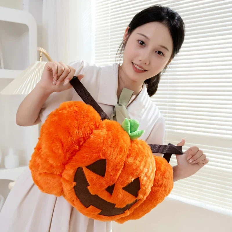 Cute Pumpkin Plush Backpack