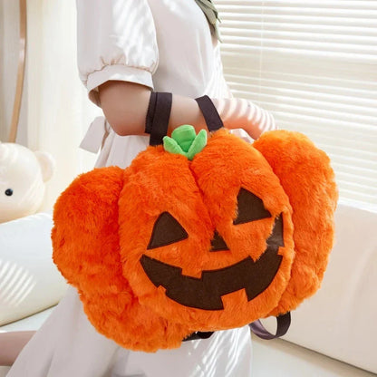 Cute Pumpkin Plush Backpack