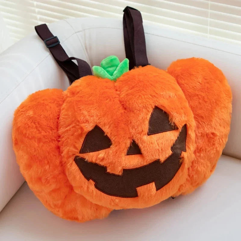 Cute Pumpkin Plush Backpack