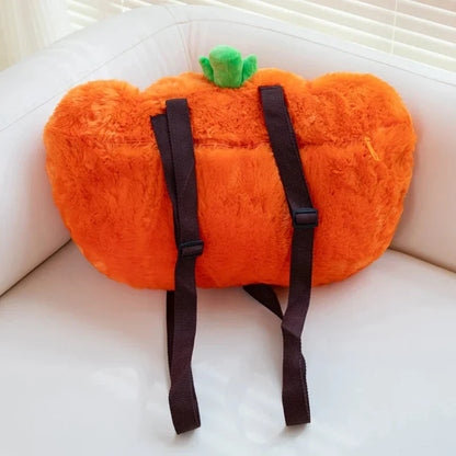 Cute Pumpkin Plush Backpack