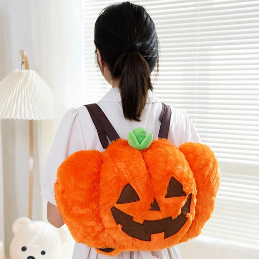 Cute Pumpkin Plush Backpack