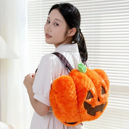 Cute Pumpkin Plush Backpack