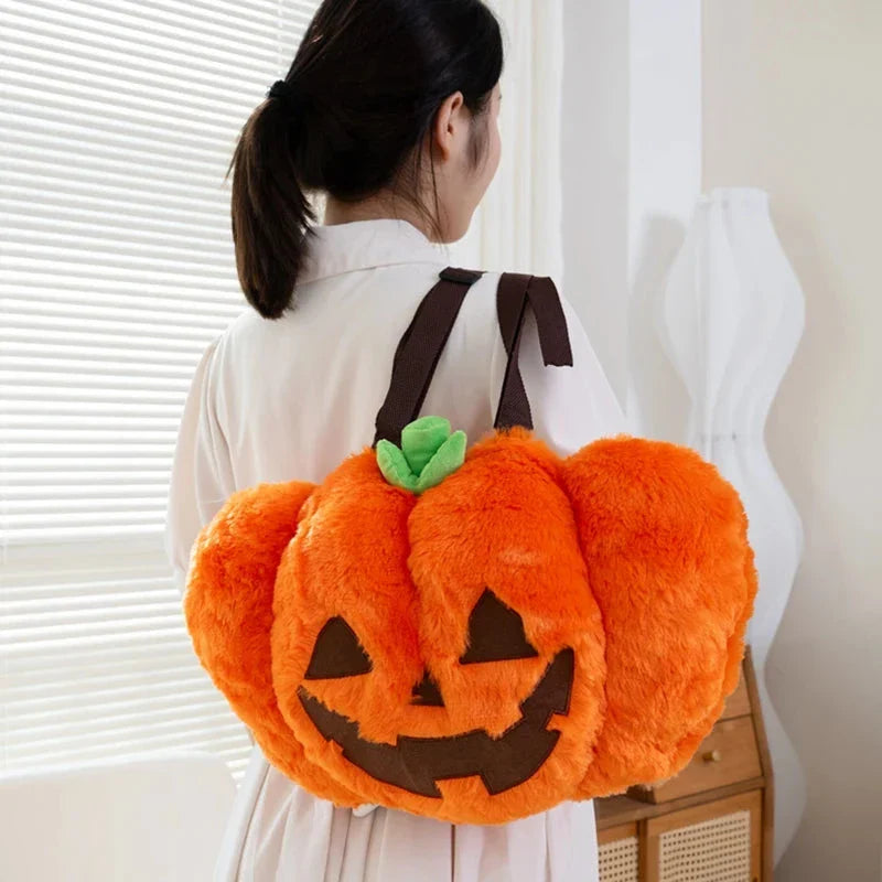 Cute Pumpkin Plush Backpack